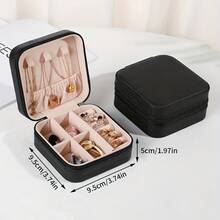 Luggage Organizer Bag, A Storage Bag Suitable For Travel Jewelry And Various Other Luggage - Portable Mini Travel Storage Organizer Box, Can Store Necklaces, Earrings, And Rings Jewelry Box And Various Other Luggage - Ideal Gift For Women, Valentine's Day Gift - 黑色 - 查看 8