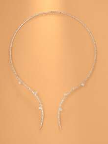 A New Rhinestone Choker, A Sophisticated Open Choker For Women, Perfect For A Stage Look, And A Versatile Accessory.