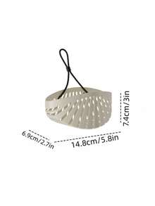 1 túi đựng nước rửa chén hình vỏ sò sáng tạo cho vòi bếp, đựng miếng bọt biển, len thép, bàn chải rửa chén - trắng - Xem 4