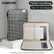 11-14inch Tablet Sleeve Bag Simple Checkered Pattern Shockproof Pouch Multi Pockets Compatible With Ipad 10-13" Air Pro 13.3" Laptop Bag Laptop Case Laptop Sleeve Laptop Cover For Travel Waterproof Portable For Men Laptop Bags