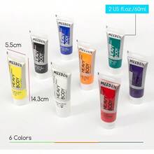 Heavy Body Acrylic Paint Basic 6 X 60ml 2 Oz Color Paint Set For Adults Rich Pigment Art Craft Paints For Canvas Rock Wood