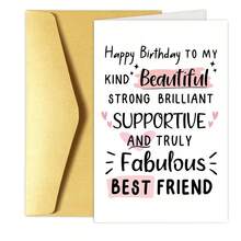 1/2/5/10 件闺蜜生日贺卡、送给闺蜜姐姐的生日贺卡、送给闺蜜的生日贺卡、祝我最棒的闺蜜生日快乐 - 彩色 - 查看 14