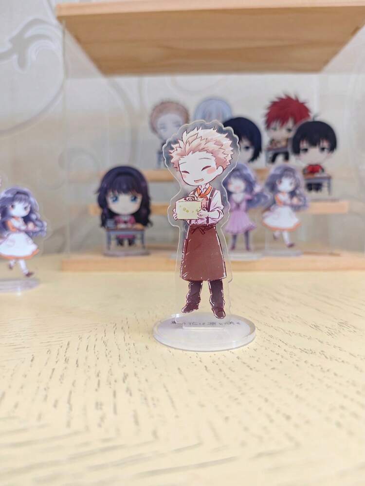 The Fragrant Flower Blooms With Dignity 10cm Acrylic Standee - School Desk Sitting Pose Anime Character Figure, Cute Collectible, Bakery Shop Theme, Classroom Decor, Perfect Gift For Anime Fans - Multicolor - View 20