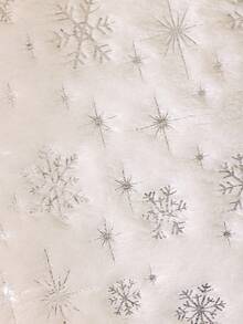 1pc Snowflake Pattern Cushion Cover Without Filler - White - View 10