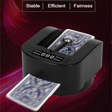1 套自动发牌机,360° 旋转牌流模式,USB 充电扑克机,低噪音电动发牌,最多支持 6 名玩家,扑克分配器,赌场洗牌机,俱乐部游戏之夜,家庭纸牌游戏,适用于 UNO/二十一点/Phase 10/Skip-Bo/Rummy/Texas Hold'em/ - 彩色 - 查看 3