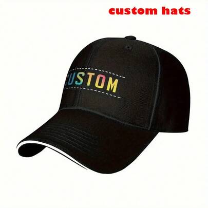 Custom Baseball Cap - Personalized Text Hat With Adjustable Strap Closure, Lightweight Breathable Fabric, Sporty Design For Men & Women - Ideal Christmas Gift For Athletes, Holiday Present, All-Season Wear, Baseball Hat, Athletic Headwear, Sporty Style, Durable Headgear