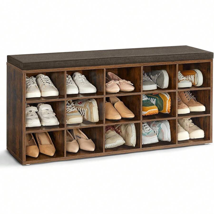 Shoe Cabinets - Rustic Brown + Brown - View 1