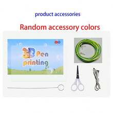 DIY 3D Printing Pen Kit, Low Temperature PCL Filament, Handmade 3D Painting Tool, Educational Toy For Students, Girls, Children, Christmas Gift (Scissors, Filament & Accessories In Random Colors)