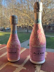 定制普罗塞克香槟酒标、定制普罗塞克酒标、定制葡萄酒防水酒标、葡萄酒酒标、周年纪念、母亲节礼物、父亲节礼物、伴娘求婚礼物、香槟生日礼物、个性化订婚礼物 - 彩色 - 查看 4