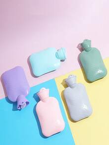 [Double-Sided, Long-Lasting Insulation] 1-Piece INS-Style Plush Hot Water Bottle, Instantly Warms! Scandinavian Minimalist Design, Detachable Belly, Hand, And Foot Warmers, Snuggle Into It And Fall Asleep In Seconds! Double-Sided Design (Glossy/Suede) Soars Your Sense Of Well-Being, And This Winter's Must-Have! (Watch The Video For Instructions) - Multicolor - View 8