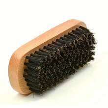 5 件套男士胡须修饰套装 - 天然野猪鬃毛刷和双面梳、剪刀和硅胶洁面工具，配有天鹅绒便携袋，礼盒包装 - 非常适合修饰胡须和胡须