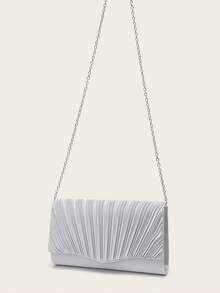 时尚优雅的褶皱缎面手拿包