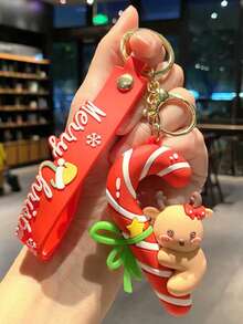 1 Stück - Neue süße Weihnachtsmann Schlüsselanhänger Cartoon Schlüsselanhänger Auto Anhänger Rucksack Hängeaccessoires Kleine Geschenke, Weihnachtsdekoration Geschenke für Menschen Taschenbaumler Auto Lehrer Schwester Geschenkideen