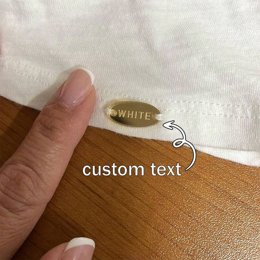 10/30pcs Customized Acrylic Brand Labels, Laser Engraved Clothing Tags ,For Family, Baby Shower Gift - Multicolor - View 1