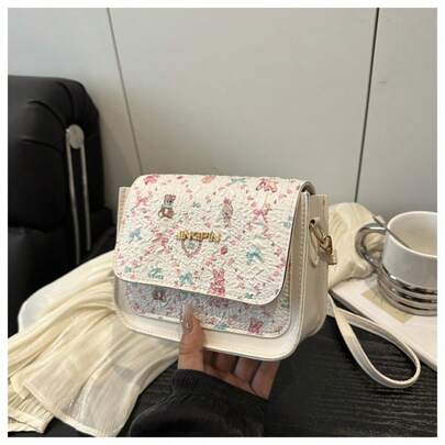 1 pieza / Bolso de mujer / Nuevo estilo / Elegante / Exclusivo / De moda / Bolso de hombro / Versátil / Material de poliéster / Cierre magnético / Diseño impreso / Sencillo / Bolso cruzado