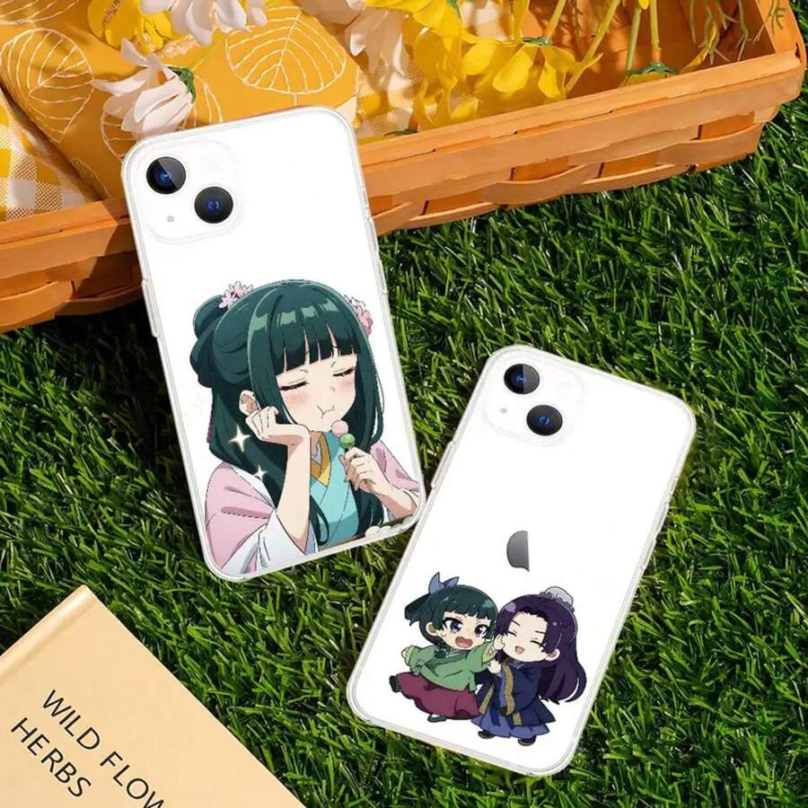 Custodia per telefono Apothecary Diaries Maomao compatibile con 17, 16, 15, 14 Plus, 13, 12, 11 Pro Max, cover posteriore trasparente e antiurto - compatibile con custodia 17, custodia 17 Pro, custodia 17 Pro Max