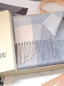 1 pezzo Sciarpa scozzese in 100% lana per donna, scialle di alta qualità, nuovo design 2025, scalda collo invernale, regalo di compleanno per vestiti