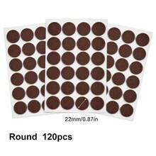 72/120 件家具毛毡垫套装 - 防滑椅腿垫,用于保护硬木地板、金属饰面家具和地板保护垫 - 中性棕色,多种尺寸 - 棕色 - 查看 15