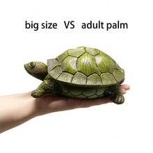 Outdoor Garden Turtle Resin Sculpture Decor, Key Holder & Storage Box, Landscape Ornament Crafts - Green - View 11