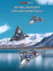 4DRC 全新第六代 K800MAX 遥控无人机，具备 360° 特技翻转和悬停功能 | 配备定高系统 | 新手友好型无人机，带 LED 灯 | USB 充电遥控飞机，是男孩生日、圣诞节、万圣节的理想礼物 - 淺灰色 - 查看 7