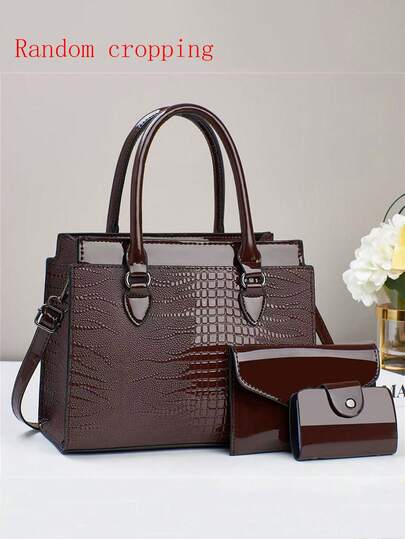 新款格纹PU手提包带零钱包和卡夹，优雅时尚托特包，多功能大容量单肩包，时尚设计新款格子包，时尚女士小方包，托特包，单肩包，百搭休闲，容量大，配有吊坠，可单肩或斜挎，适合旅行，购物，新款时尚女士托特包单肩斜跨拼色包，休闲奢华，容量大，可单肩或斜挎，时尚休闲包