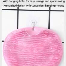 1 件多功能懒人浴刷脚垫，带按摩垫，防滑淋浴垫，无需电力或电池 - 彩色 - 查看 7