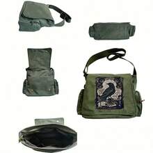 Laptop Case,School Bag,College-Style Student Attire Shoulder Bag, Suitable For Use During Work Hours, School Days, And Trips Outside The Home. School Supplies - Army Green - View 7