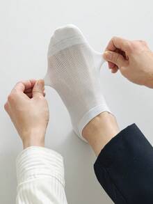 Ultra-dünne atmungsaktive Mesh-Herren-Knöchelsocken, leicht, nahtlos, einfarbig, vielseitig, feuchtigkeitsableitend, geruchshemmend, Frühling/Sommer