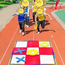 1pc Giant Tic-Tac-Toe Team Game, Interactive Multiplayer Challenge For Team Cohesion Cooperation And Fun For Family Holiday Party Interaction Outdoor Group Building Activitie(Only One Board Does Notcontain The Other Accessories In The Picture)