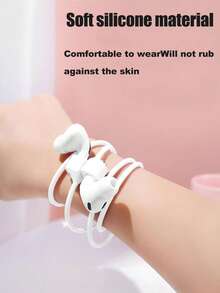 Magnetic Silicone Anti-Lost Strap, Durable, Sweat-Proof, Non-Slip Sports Bluetooth Earphone Anti-Lost Strap, Earphone Cleaning Brush, Earphone Covers - Multicolor - View 3