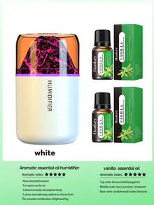 火山造型超声波香薰机，7色氛围灯，USB桌面冷雾加湿器，双模式喷雾，便携式空气清新剂，适用于卧室、汽车、办公室、家居装饰，香氛机（含两套精油），香薰机，火山造型加湿器，USB香薰机，氛围灯，空气清新剂，桌面香薰机，车载香薰机，卧室香薰机，家居装饰，香氛机/节日礼物 - 雙色 - 查看 20
