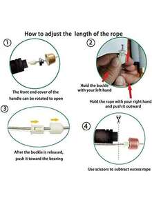 MCSWKEY Cuerdas de Salto Ajustables para Ejercicio, pérdida de Peso, Entrenamiento de Velocidad y Resistencia, rodamientos de Bolas y Asas Antideslizantes de Espuma de Memoria (Black) - 1 - Ver 7