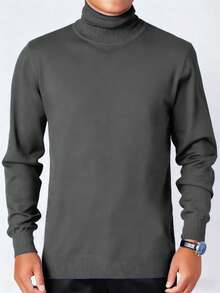 Men's Casual Turtleneck Sweater, Versatile For Commuting And Layering, Autumn/Winter