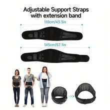 Upgraded Wireless Heating Pad & Massager For Back & Waist | 2000mAh Rechargeable Lower Back Tool | LED Red Light Therapy | 3 Heating Levels & 3 Vibration Massage | Wearable USB Massager For Cramps, Dysmenorrhea & Muscle Aches | Portable Daily Essential - Black - View 8