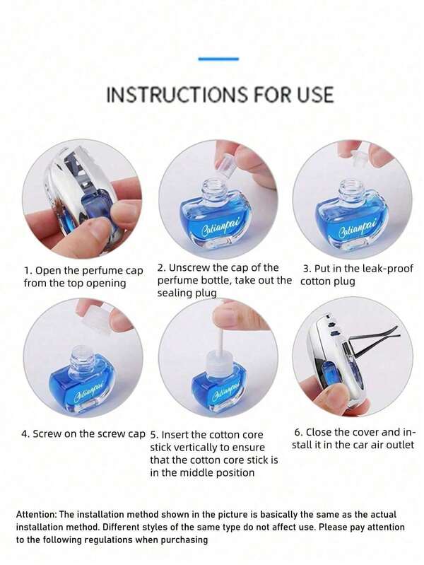 1pc Car Air Vent Rotating Car Fragrance Decoration, Car Interior Fragrance Diffuser, Odor Eliminator, Car Air Freshener With Mini Fan