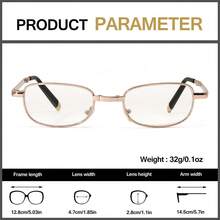 New Fashion Crystal Glass Folding Reading Glasses, Unisex, Metal & Resin Material, Anti-Fatigue - Clear - View 5