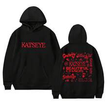 Katseye Beautiful Chaos Hoodies Women Men Casual Long Sleeve Sweatshirt Clothes - màu đen - Xem 1