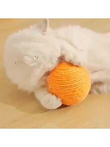 Cat Toys Sisal Ball Self-Entertaining Chew Toy Rattle Ball, Cat Supplies - Multicolor - View 8
