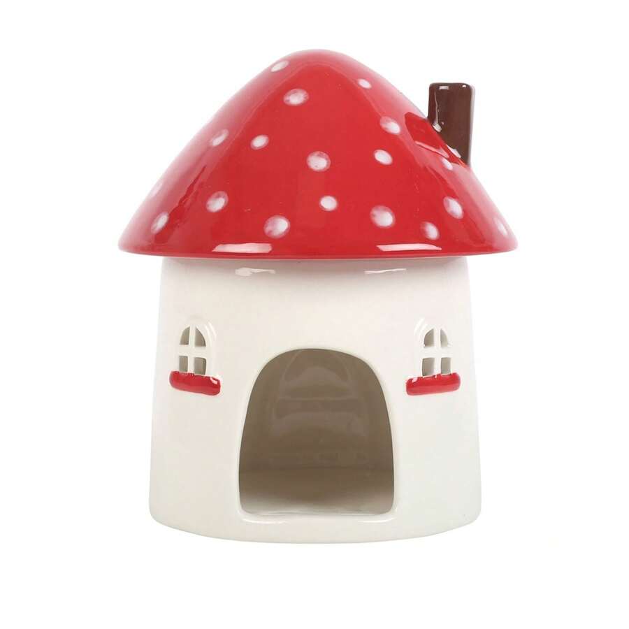 Something Different Mushroom Oil Burner (Red/Beige) - 100% Mixed - (SD6210) - Red - View 1