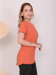 Kit 4 Long Line Blouses, Long Bum Bum Cover, Fitness Gym Long - 紅色/綠色/磁磚色/粉紅色 - 查看 4