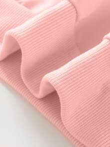 1 buah Sweatshirt Gaya Y2K Manis untuk Remaja Perempuan dengan Motif Pita Renda, Lembut dan Nyaman, Pakaian Kasual Sehari-hari. - Berwarna merah muda - View 6