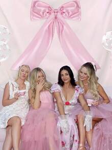 1 cái Nơ khổng lồ treo trang trí Giáng sinh 58x120cm, sự kiện tiệc theo chủ đề, trang trí cửa sổ trưng bày cây thông Noel, ruy băng nơ cỡ lớn thích hợp cho không khí tiệc sinh nhật - Nhiều màu - Xem 8