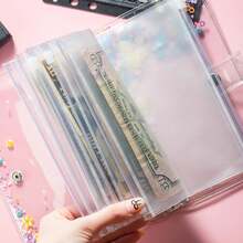 Túi đựng vé A6 trong suốt, 15 tờ giấy rời, sổ tay PVC có khóa kéo, túi đựng vé (Không bao gồm bìa) - Nhiều màu - Xem 4