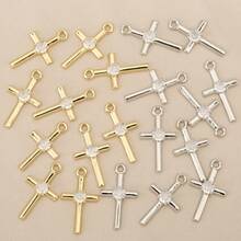 1件/3件/简约时尚十字形DIY极简风格亮铜材质镀18K可做成手链项链等各种饰品可搭配日常佩戴可赠送朋友