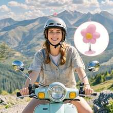 1pieza, accesorios decorativos multifuncionales para casco: adorables decoraciones de flores, aptas para cascos de bicicleta, bicicleta eléctrica, motocicleta y patineta, fabricadas en material PP duradero, en colores rosa, morado, azul y blanco. - RS - Ver 4