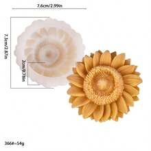 1pc Silicone Mold For Floating Lotus Flower Candle Making, Handcraft Decoration - White - View 3