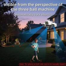 6K 12MP WiFi IP摄像头，三镜头，10倍光学变焦，防水，自动跟踪，云台半球型，安防监控，兼容IPC360Home APP - 黑與白 - 查看 6