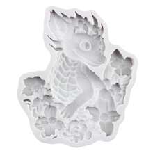 Moldes de Silicone 3D de Dragão, Molde de Fondant, Chocolate, Decoração de Bolo, Topo de Cupcake, Bala, Massa de Polímero, Pasta de Goma