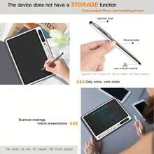 INNoreBoard 便携式 LCD 电子笔记本带保护套 - 可重复使用的手写板，CR2025 电池供电，黑色和玫瑰红色，家庭办公室学校记事板，圣诞礼物，笔记设备，现代平板电脑，电池供电设备，数字记事本，耐用书写表面，专业人士的礼物 - 黑色 - 查看 12