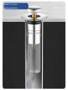 1 pieza Colador de drenaje universal de acero inoxidable, filtro de rejilla plateado práctico con diseño antiatascamiento, accesorio de drenaje multiescenario para baño, cocina, lavandería y artículos de plomería esenciales para el hogar en todas las estaciones